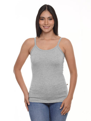 Blusa mujer slim fit tiras tali color gris jasped · Aritex Colombia