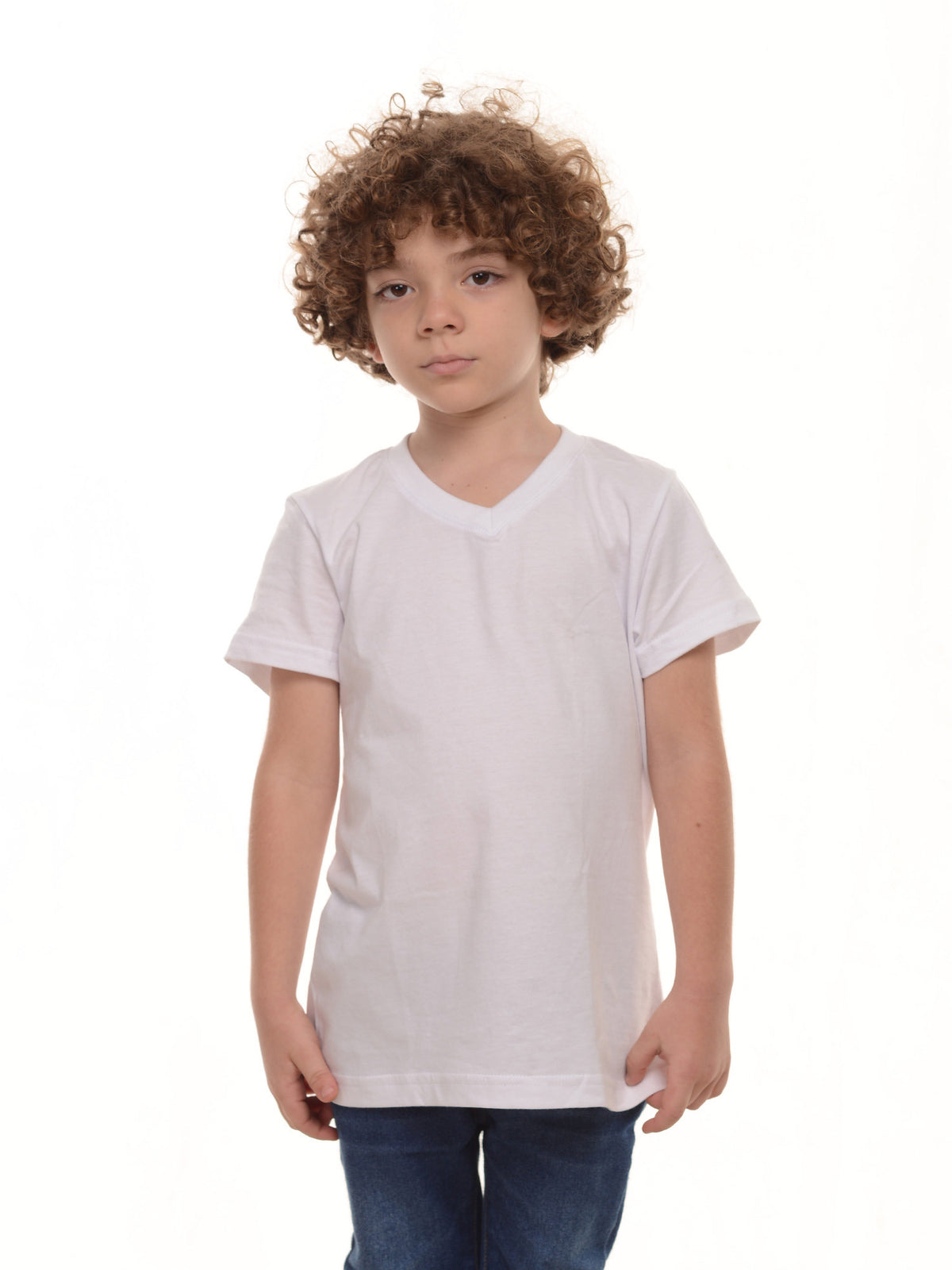 Camiseta niño clásica vicent color blanco · Aritex Colombia