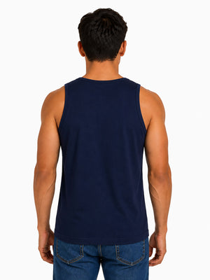 Camiseta hombre manga sisa interior color azul navy, vista 2 · Aritex Colombia