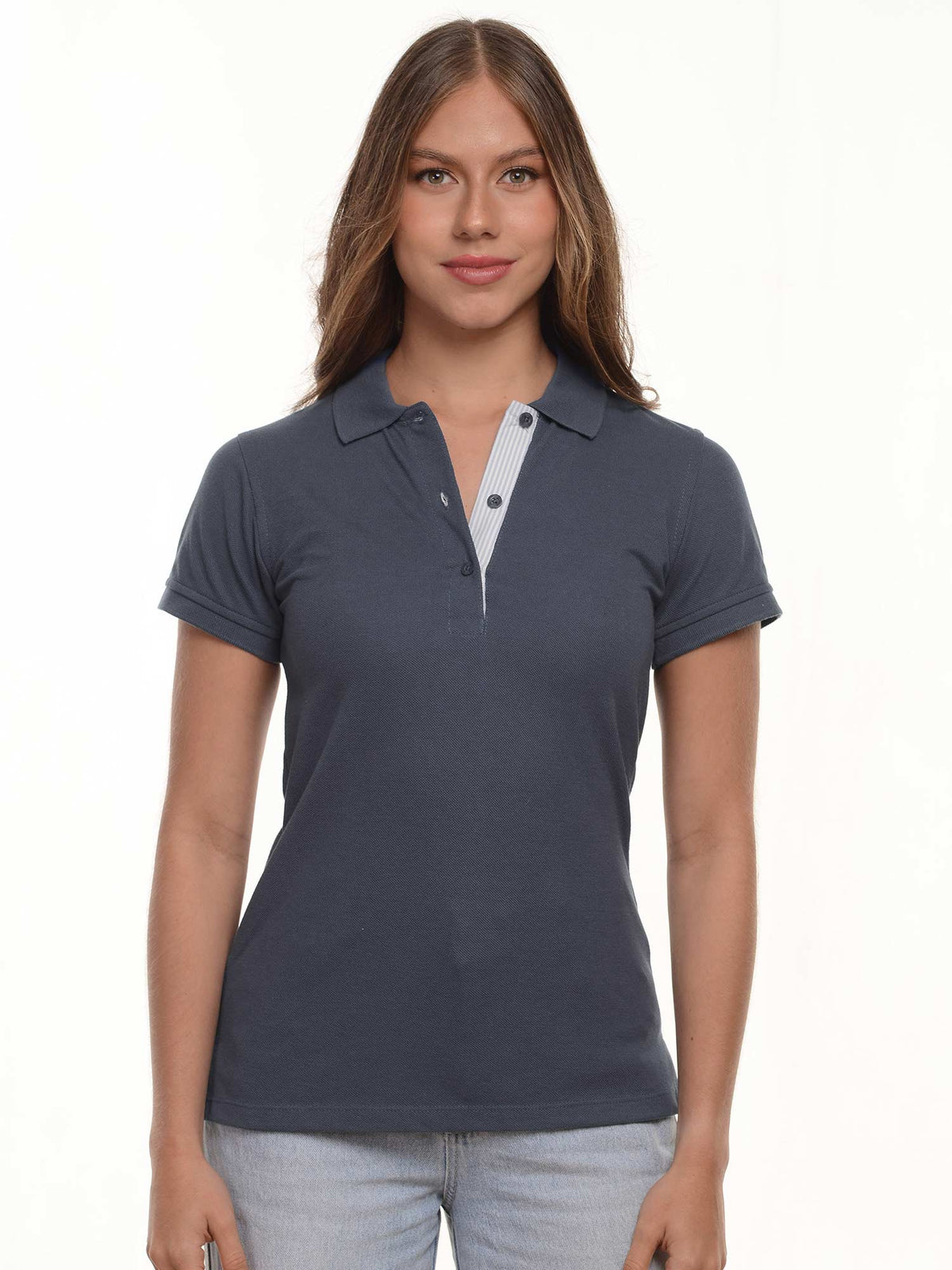 Polo mujer corte clásico rayas en algodón 215 g, vista 19 · Aritex Colombia