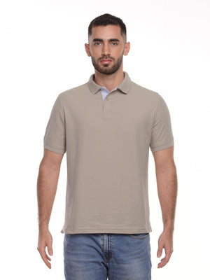 Polo hombre corte clásico rayas color kaky · Aritex Colombia