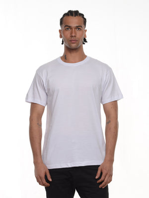 Camiseta hombre básica fit natural color blanco · Aritex Colombia