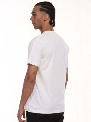 Camiseta hombre básica fit natural color marfil, vista 2 · Aritex Colombia