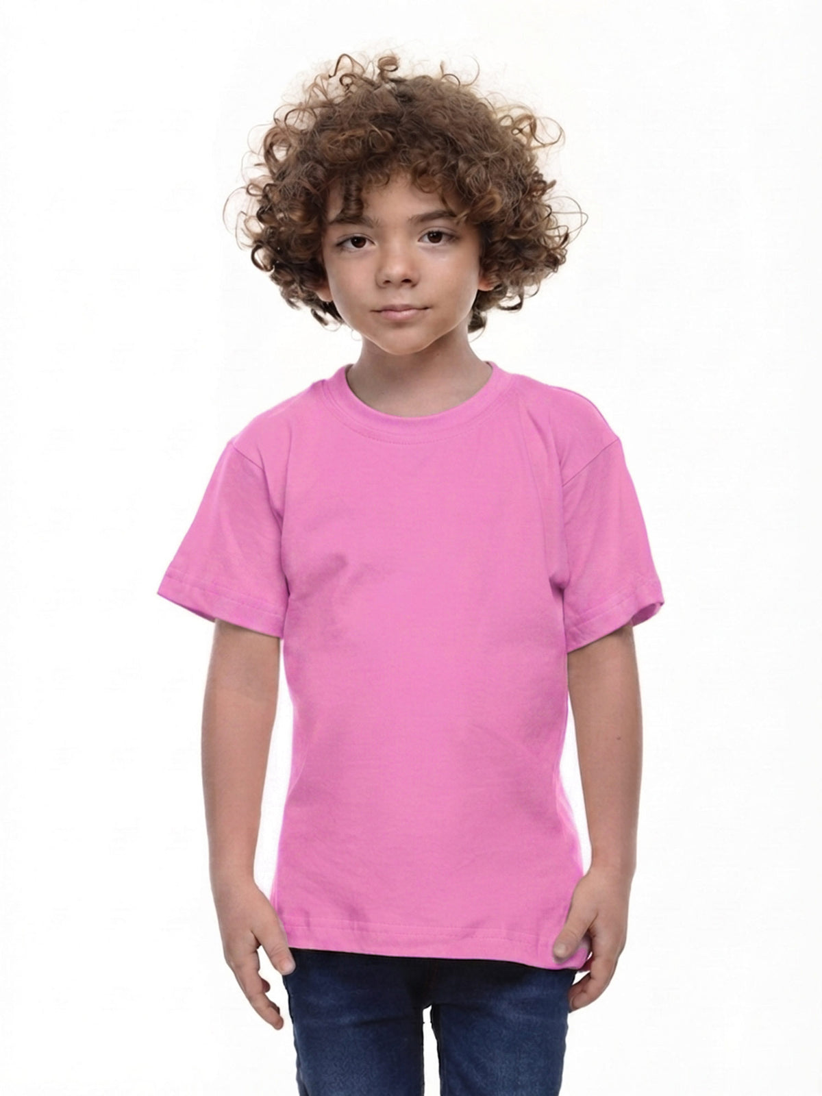 Camiseta niño básica fit natural color violeta pastel · Aritex Colombia
