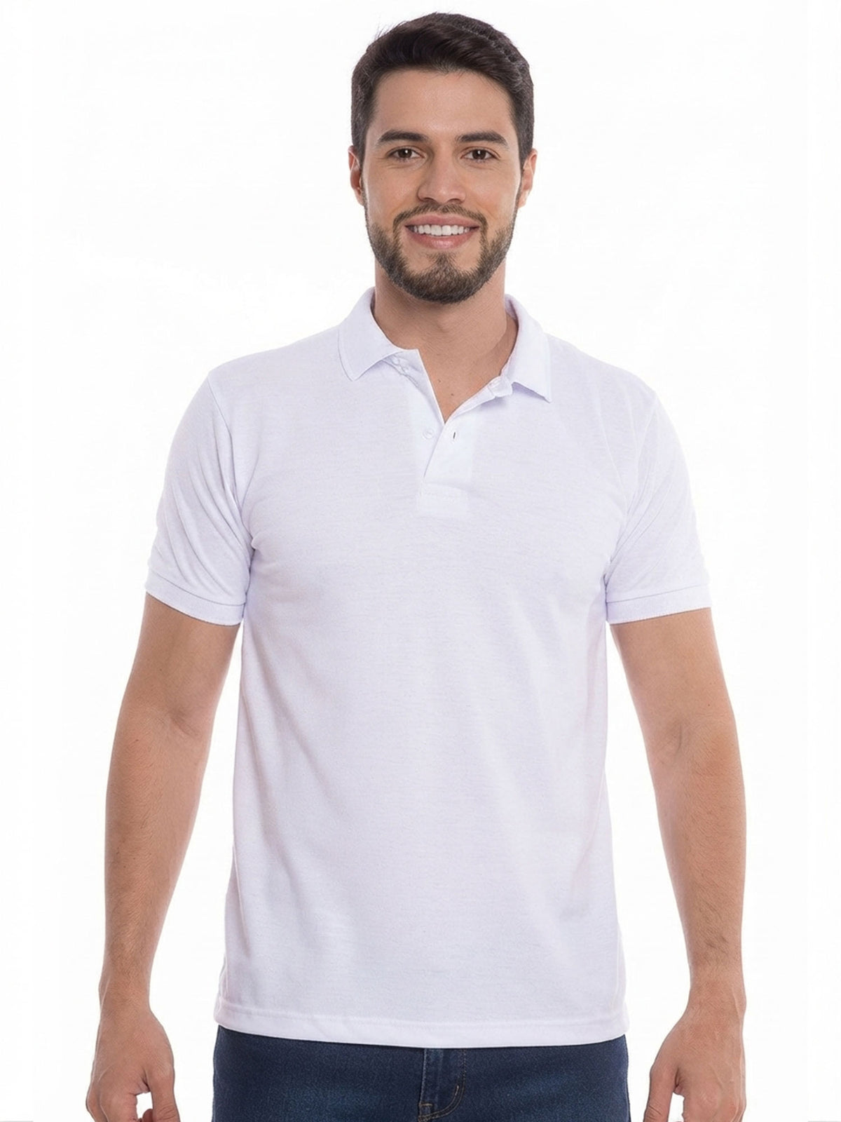 Polo adulto corte clásico color blanco · Aritex Colombia