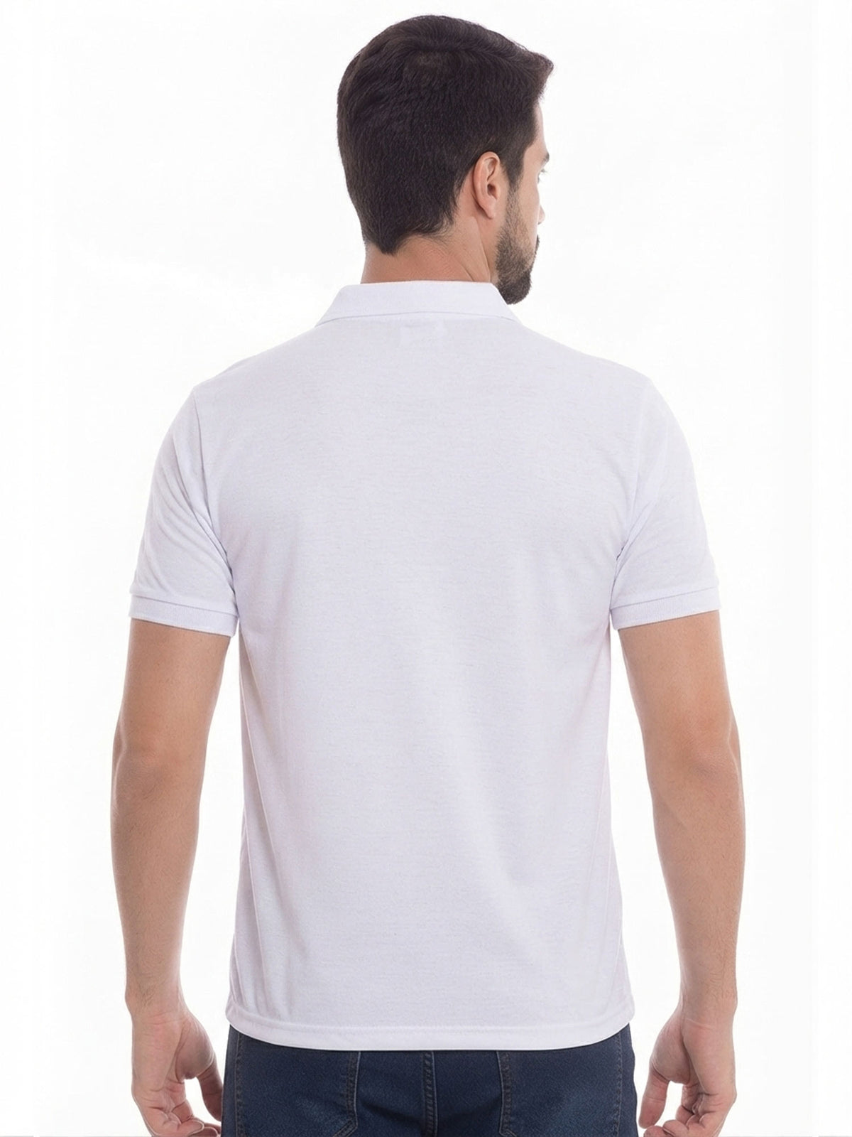 Polo adulto corte clásico color blanco, vista 2 · Aritex Colombia
