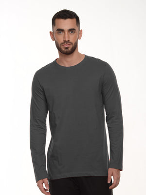Camiseta hombre manga larga color gris · Aritex Colombia