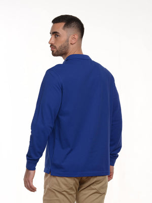 Polo hombre corte clásico manga larga en algodón 215 g, vista 3 · Aritex Colombia