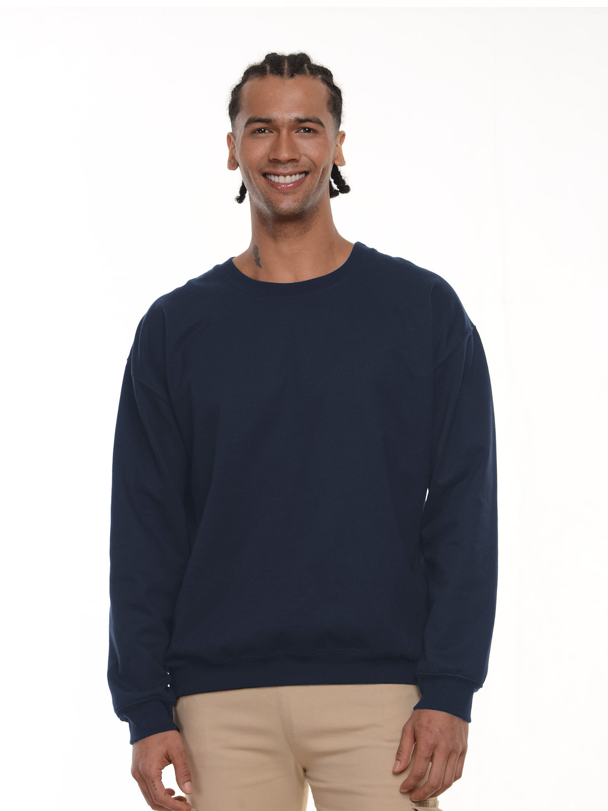 Buzo Unisex cuello redondo color azul navy · Aritex Colombia