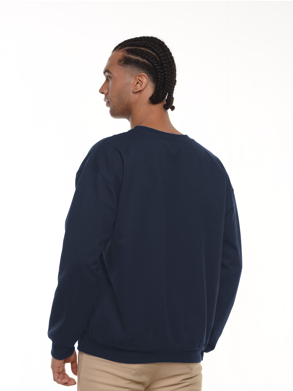 Buzo Unisex cuello redondo color azul navy, vista 2 · Aritex Colombia