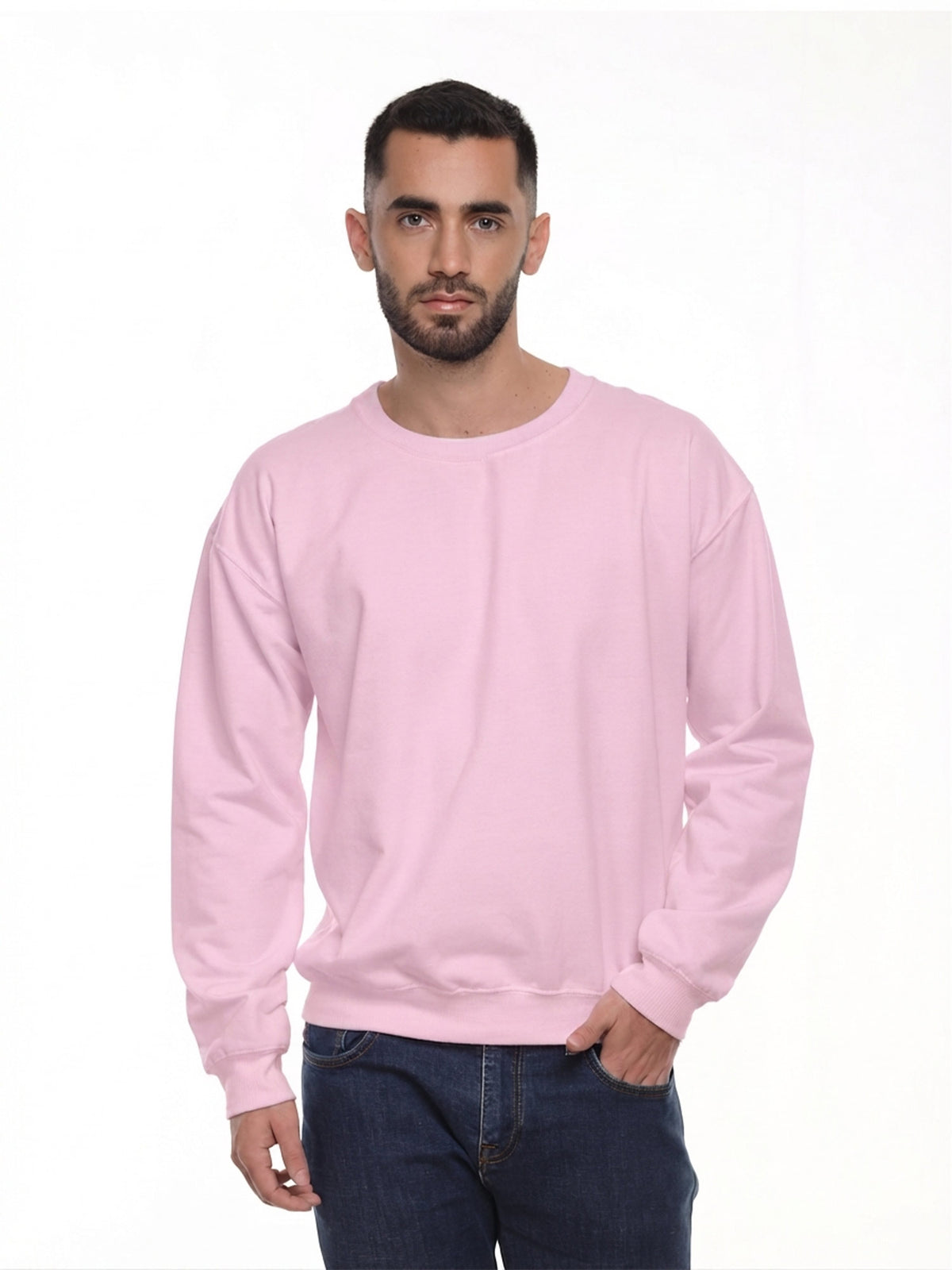 Buzo Unisex cuello redondo color rosa · Aritex Colombia