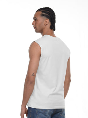 Camiseta hombre manga sisa color blanco, vista 2 · Aritex Colombia