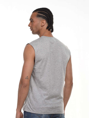 Camiseta hombre manga sisa color gris jasped, vista 2 · Aritex Colombia
