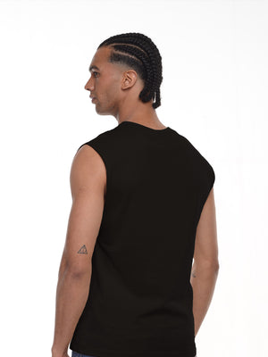 Camiseta hombre manga sisa color negro, vista 2 · Aritex Colombia