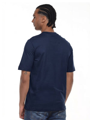 Camiseta hombre regular fit 230g color azul navy, vista 2 · Aritex Colombia