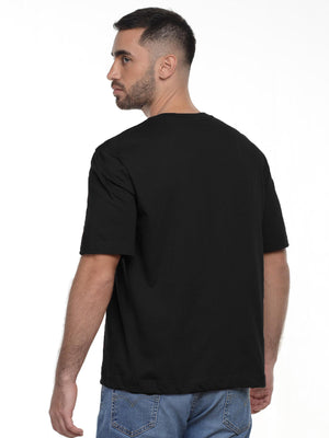 Camiseta hombre regular fit 230g color negro, vista 2 · Aritex Colombia