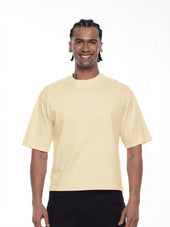 Camiseta hombre boxy fit color amarillo mantequilla · Aritex Colombia