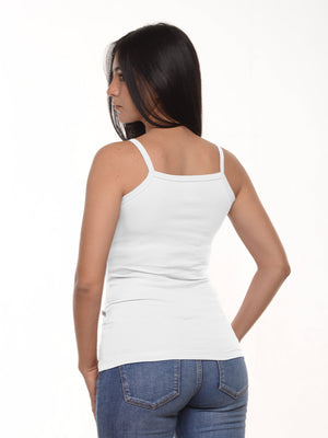 Blusa mujer slim fit tiras tali en algodón con elastano, vista 1 · Aritex Colombia