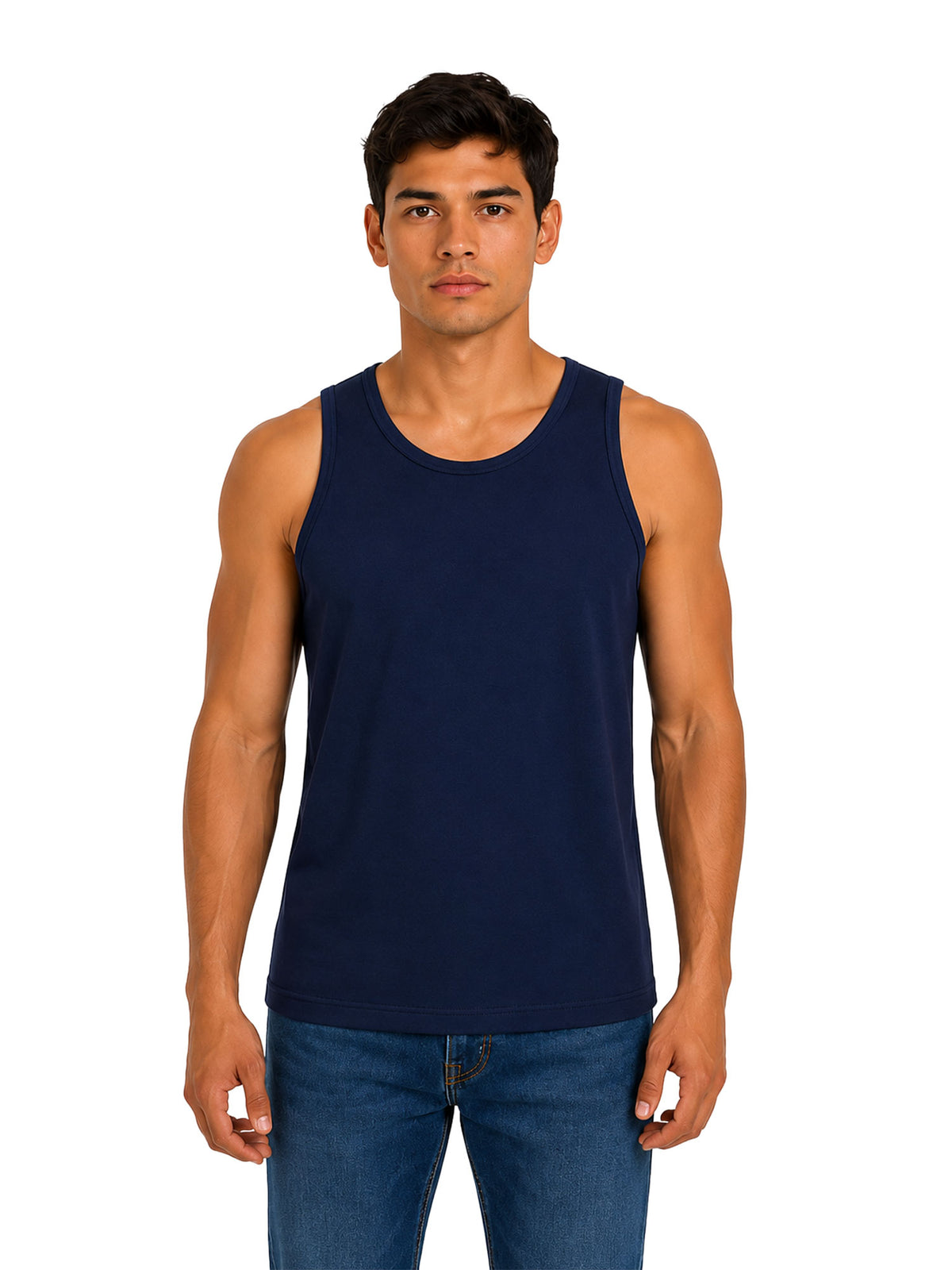 Camiseta hombre manga sisa interior color azul navy · Aritex Colombia