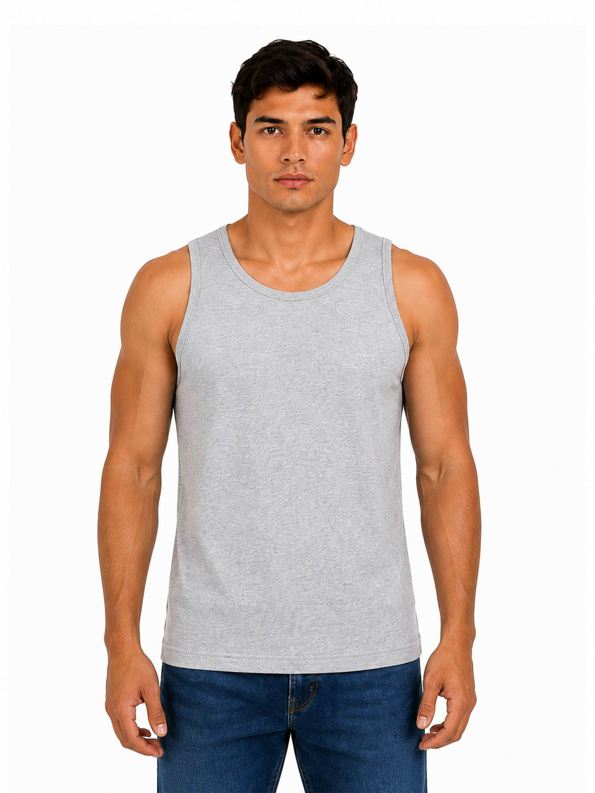 Camiseta hombre manga sisa interior color gris jasped · Aritex Colombia