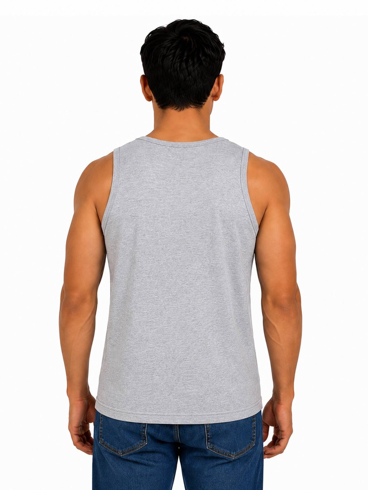 Camiseta hombre manga sisa interior color gris jasped, vista 2 · Aritex Colombia
