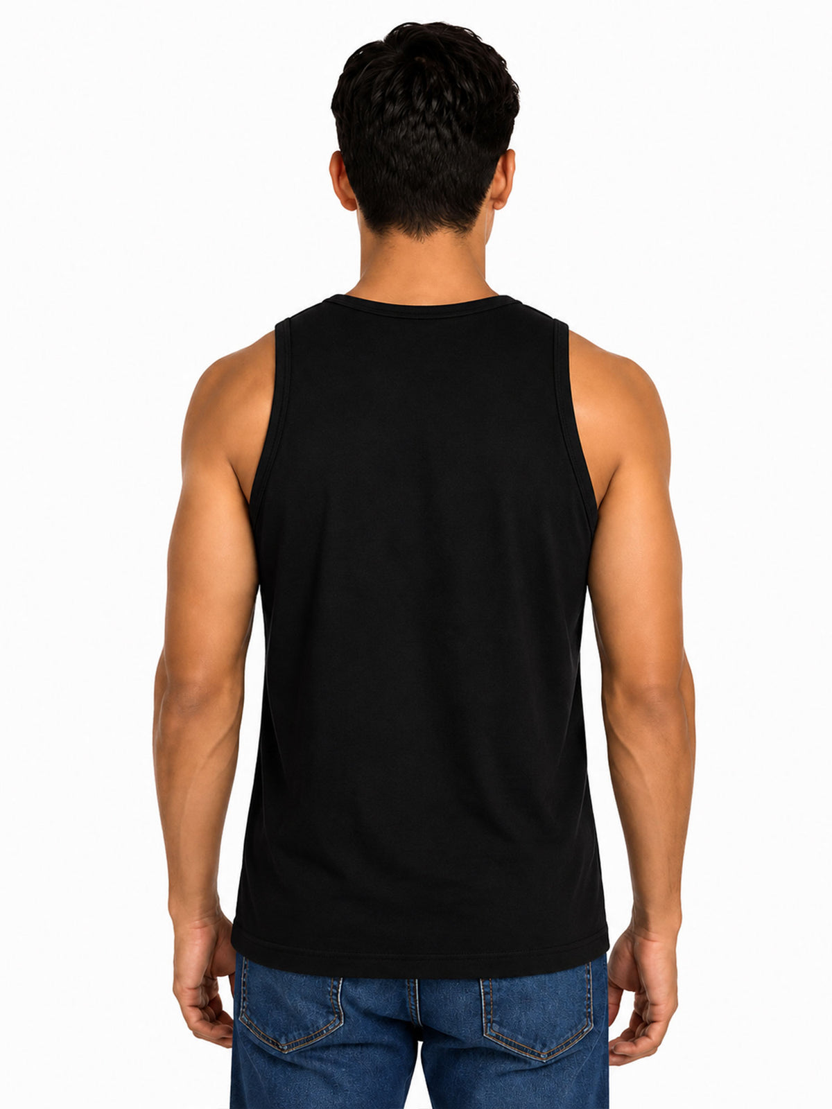 Camiseta hombre manga sisa interior color negro, vista 2 · Aritex Colombia