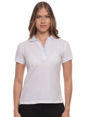 Polo mujer corte clásico rayas en algodón 215 g, vista 3 · Aritex Colombia