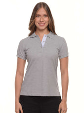 Polo mujer corte clásico rayas color gris jasped · Aritex Colombia