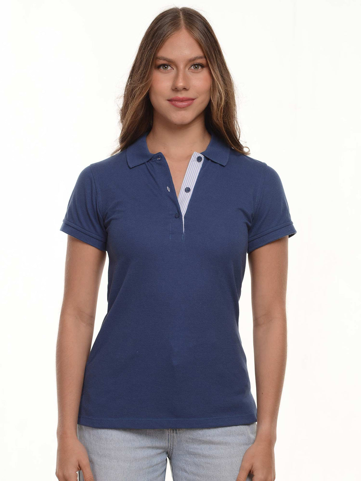 Polo mujer corte clásico rayas en algodón 215 g, vista 21 · Aritex Colombia