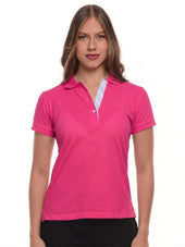 Polo mujer corte clásico rayas color fucsia claro · Aritex Colombia