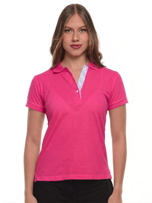 Polo mujer corte clásico rayas color fucsia claro · Aritex Colombia