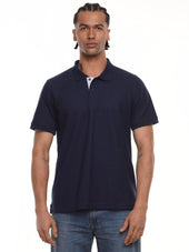 Polo hombre corte clásico rayas color azul navy · Aritex Colombia