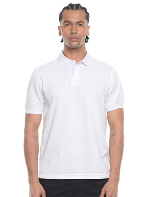 Polo hombre corte clásico rayas color blanco · Aritex Colombia