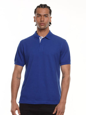 Polo hombre corte clásico rayas color azul rey · Aritex Colombia