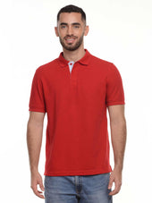 Polo hombre corte clásico rayas color rojo · Aritex Colombia