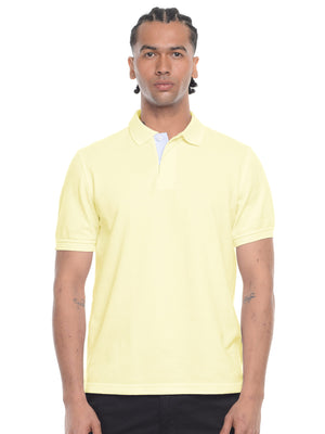 Polo hombre corte clásico rayas color amarillo mantequilla · Aritex Colombia