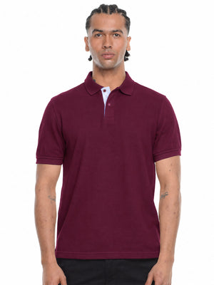 Polo hombre corte clásico rayas color burdeo imperial · Aritex Colombia