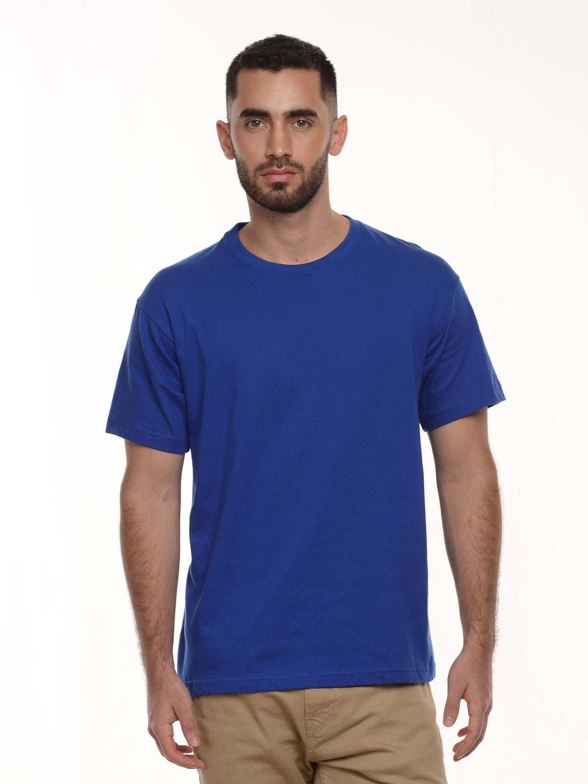 Camiseta hombre básica fit natural color azul rey · Aritex Colombia
