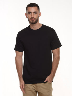 Camiseta hombre básica fit natural color negro · Aritex Colombia