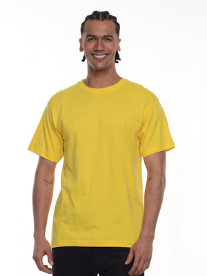 Camiseta hombre básica fit natural color amarillo · Aritex Colombia