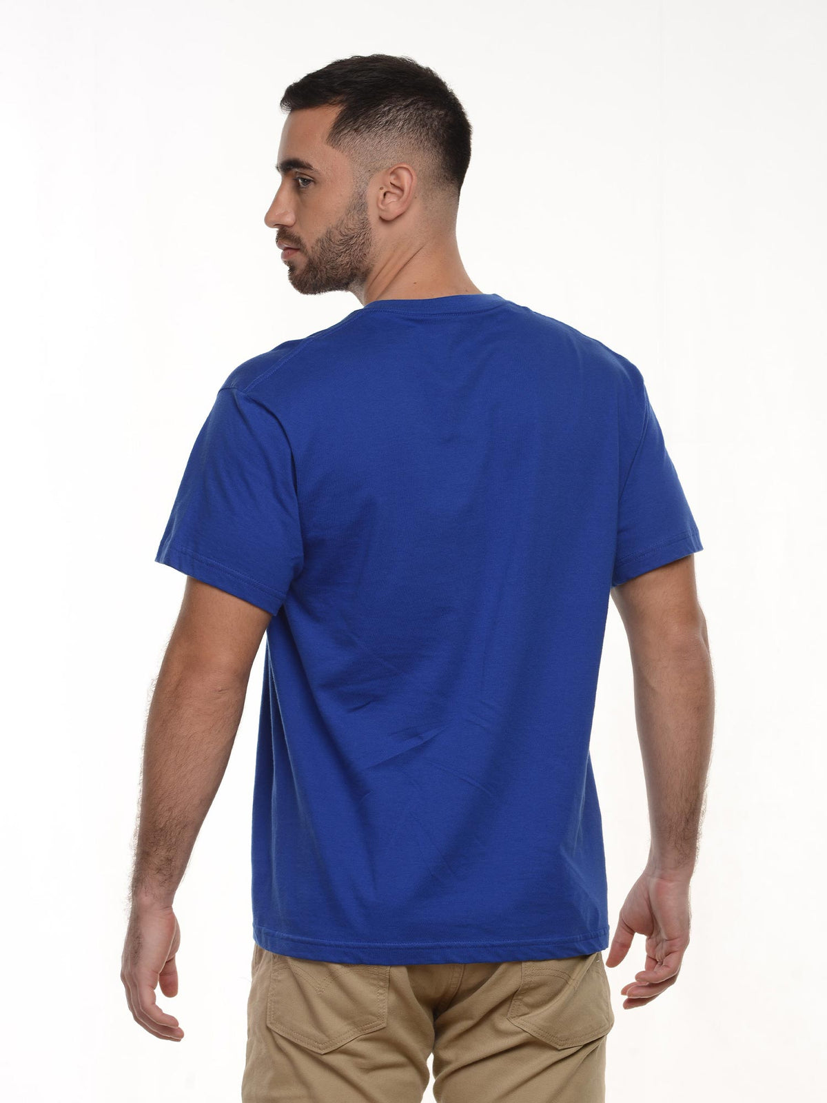 Camiseta hombre básica fit natural color azul rey, vista 2 · Aritex Colombia