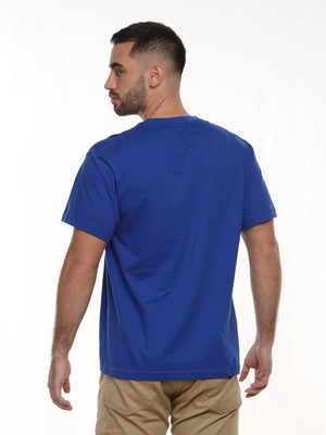 Camiseta hombre básica fit natural color azul rey, vista 2 · Aritex Colombia