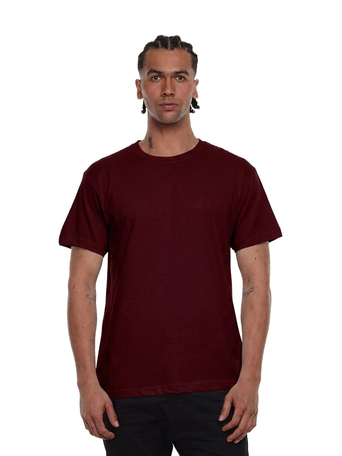 Camiseta hombre básica fit natural color vinotinto · Aritex Colombia