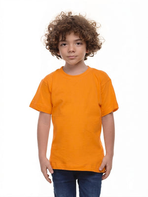 Camiseta niño básica fit natural color naranja · Aritex Colombia