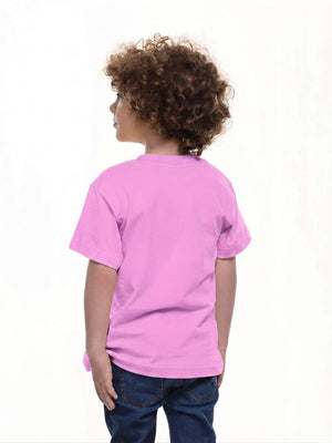 Camiseta niño básica fit natural color violeta pastel, vista 2 · Aritex Colombia