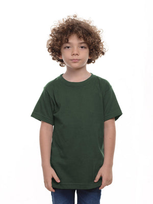 Camiseta niño básica fit natural color verde militar · Aritex Colombia