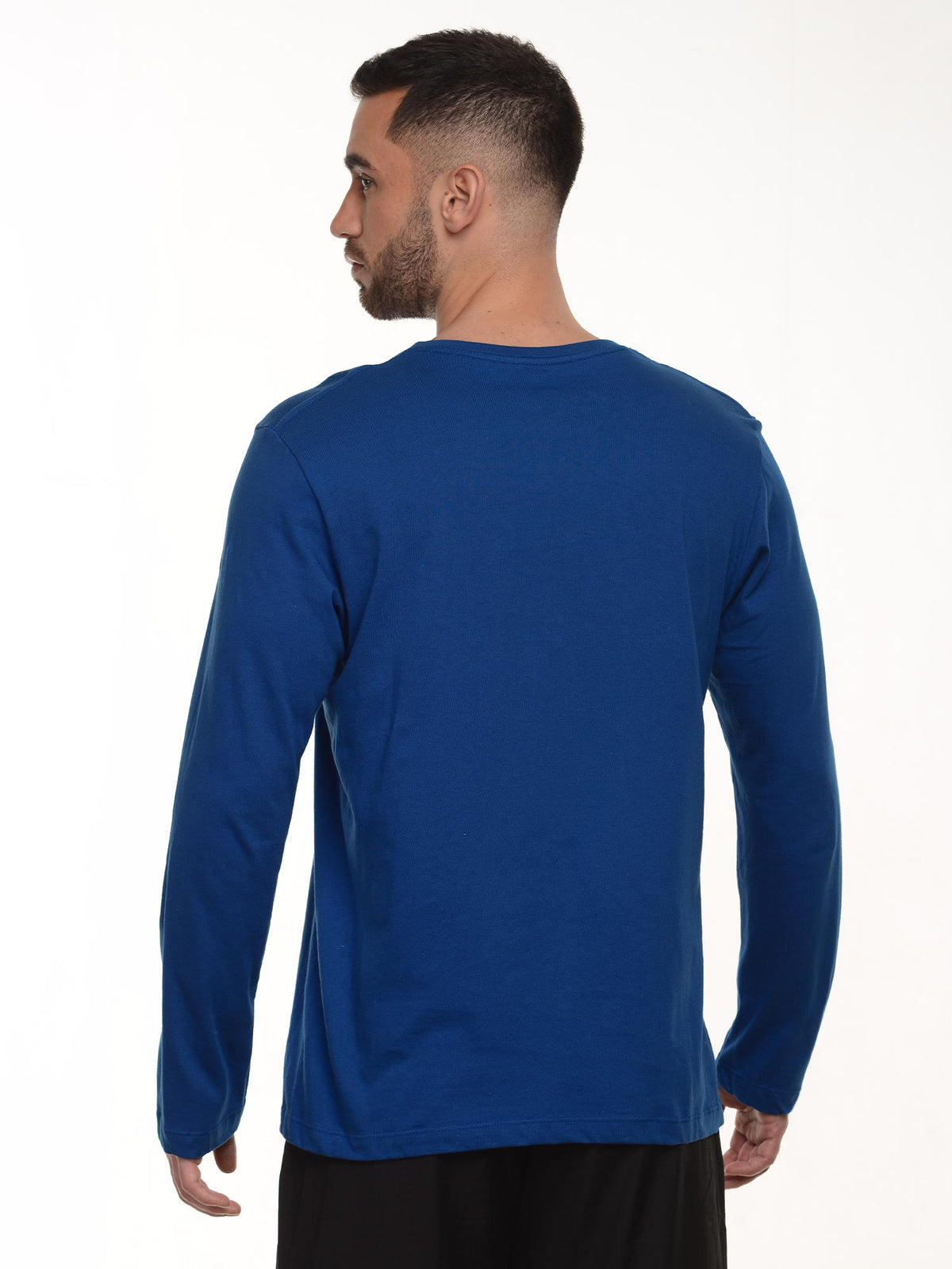 Camiseta hombre manga larga color azul navy, vista 2 · Aritex Colombia