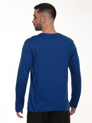 Camiseta hombre manga larga color azul navy, vista 2 · Aritex Colombia