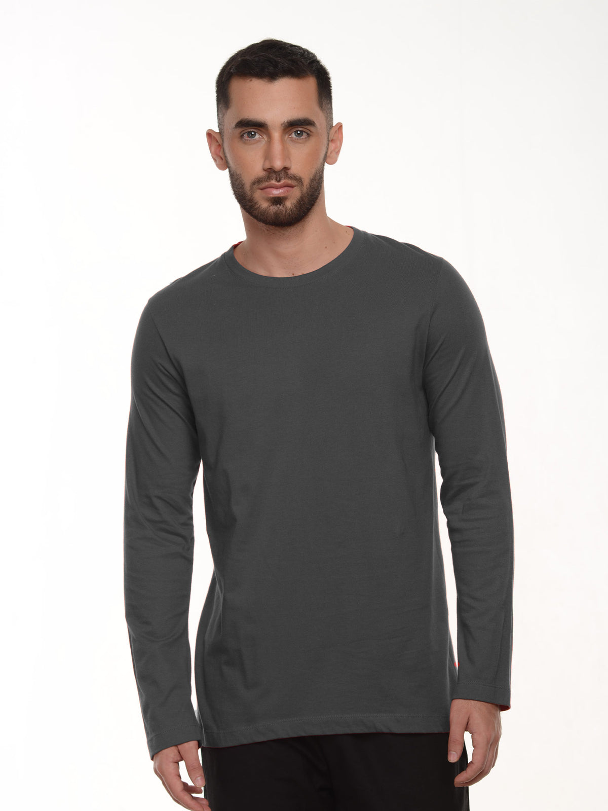 Camiseta hombre manga larga color gris · Aritex Colombia
