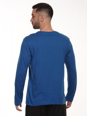 Camiseta hombre manga larga color petroleo, vista 2 · Aritex Colombia